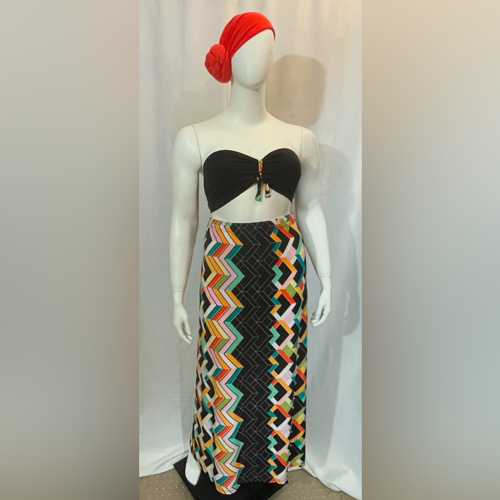 Black and Multicolor Women's Swimwear